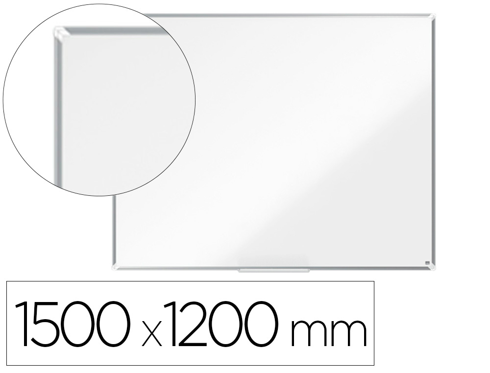 [163215] Pizarra blanca nobo premium plus acero vitrificado magnetica 1500x1200 mm