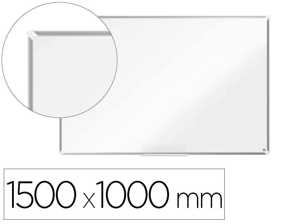 [163214] Pizarra blanca nobo premium plus acero vitrificado magnetica 1500x1000 mm