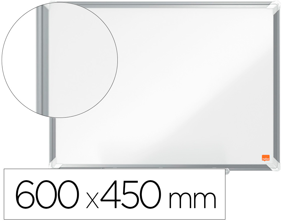 [163211] Pizarra blanca nobo premium plus acero vitrificado magnetica 600x450 mm