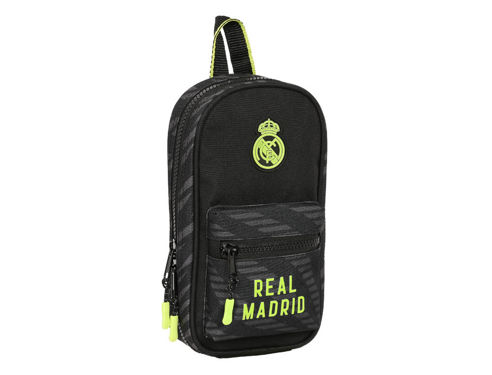 [232756] Plumier escolar safta real madrid 3 equipacion 22/23 mochila con 4 portatodos vacios 120x50x230 mm