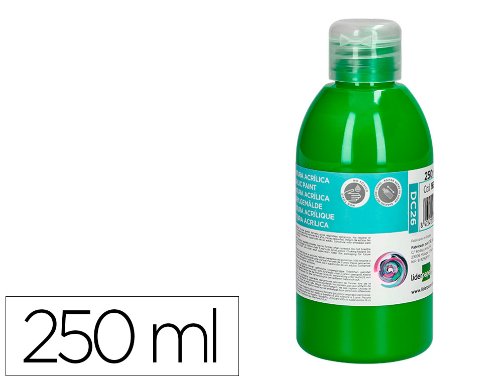 [166320] Pintura acrilica liderpapel bote de 250 ml verde