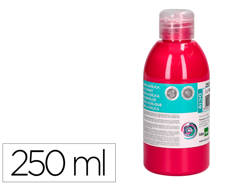 [166313] Pintura acrilica liderpapel bote de 250 ml magenta