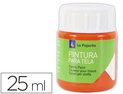 [9881] Pintura para tela la pajarita anaranjado 25 ml