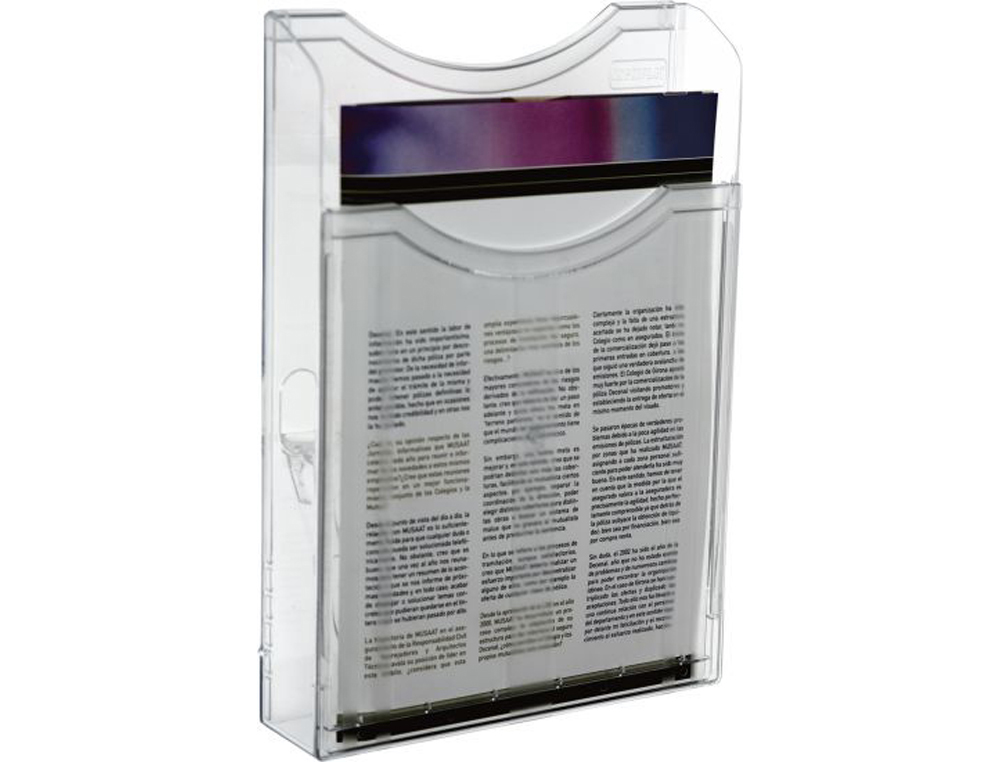 [170935] Expositor mural archivo 2000 din a4 vertical 1 compartimento cristal transparente 300x235x35 mm