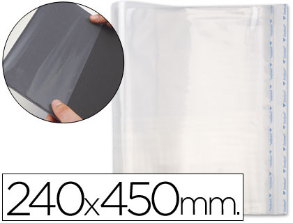 [52096] Forralibro pp ajustable adhesivo 240x450mm