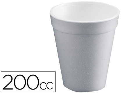 [59947] Vaso termico de poliexpan 200cc paquete de 50 unidades