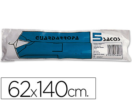 [16713] Saco guardarropa galga 100 62x140 cm rollo de 5 unidades