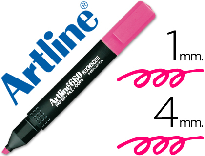 [10917] Rotulador artline fluorescente ek-660 rosa punta biselada