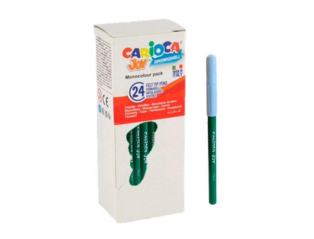 [172550] Rotulador carioca joy verde caja de 24 unidades