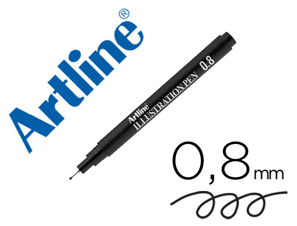 [171271] Rotulador artline calibrado micrometrico negro illustration pen ek-288iln punta poliacetal 0,8mm