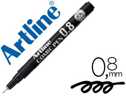 [79916] Rotulador artline calibrado micrometrico negro comic pen ek-288 punta poliacetal 0,8 mm resistente al agua