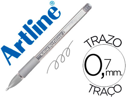 [57136] Boligrafo artline 1900 softline tinta aceite metalico plata