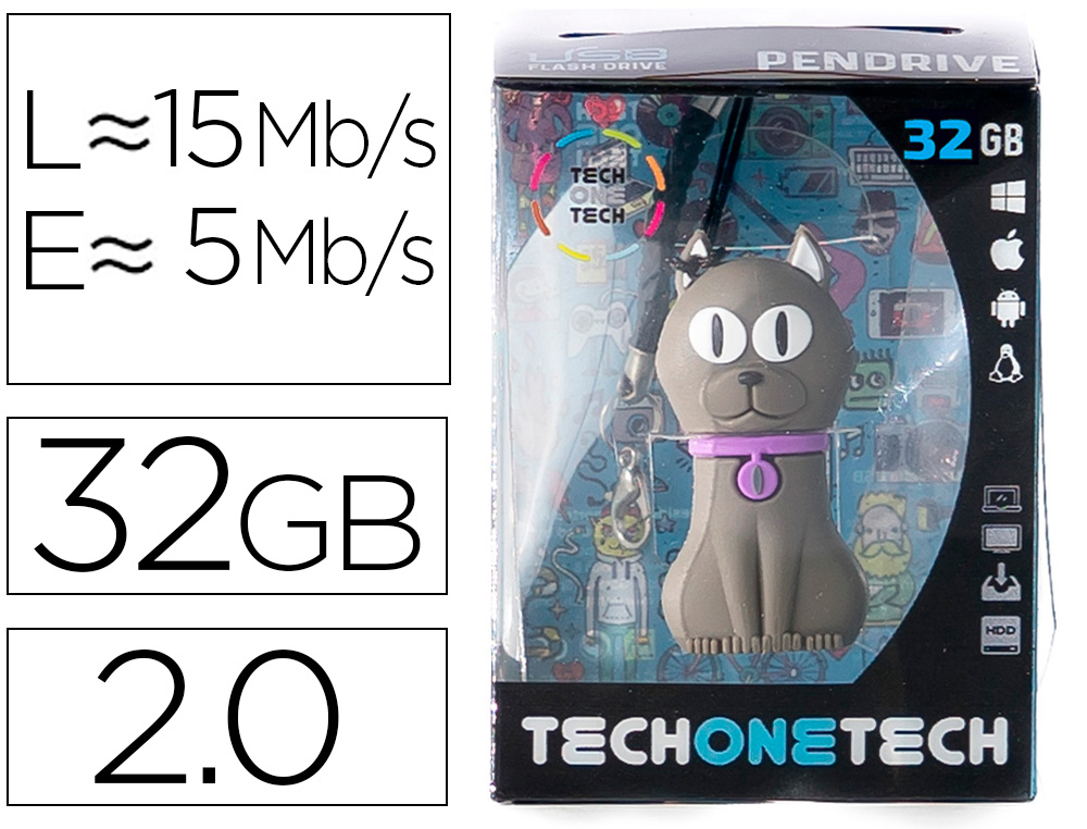 [161855] Memoria usb tech on tech felix the cat 32 gb