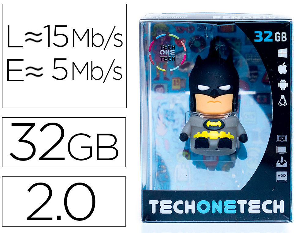 [161846] Memoria usb tech on tech super bat 32 gb