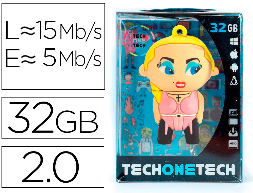 [161844] Memoria usb tech on tech madona 32 gb