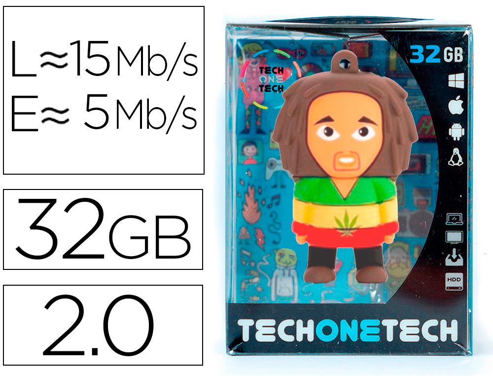 [161843] Memoria usb tech on tech bob 32 gb