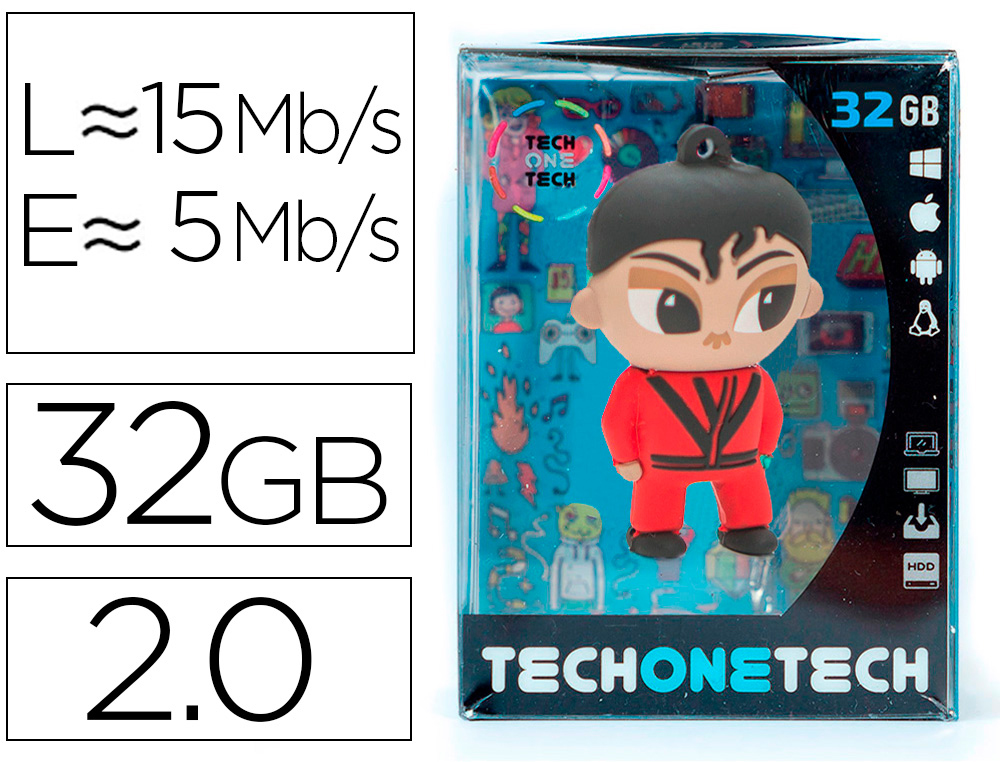 [161842] Memoria usb tech on tech mj thriller 32 gb