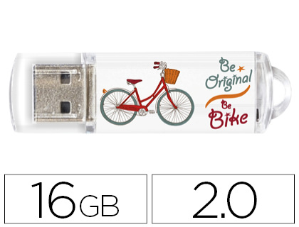 [155396] Memoria usb techonetech flash drive 16 gb 2.0 be bike