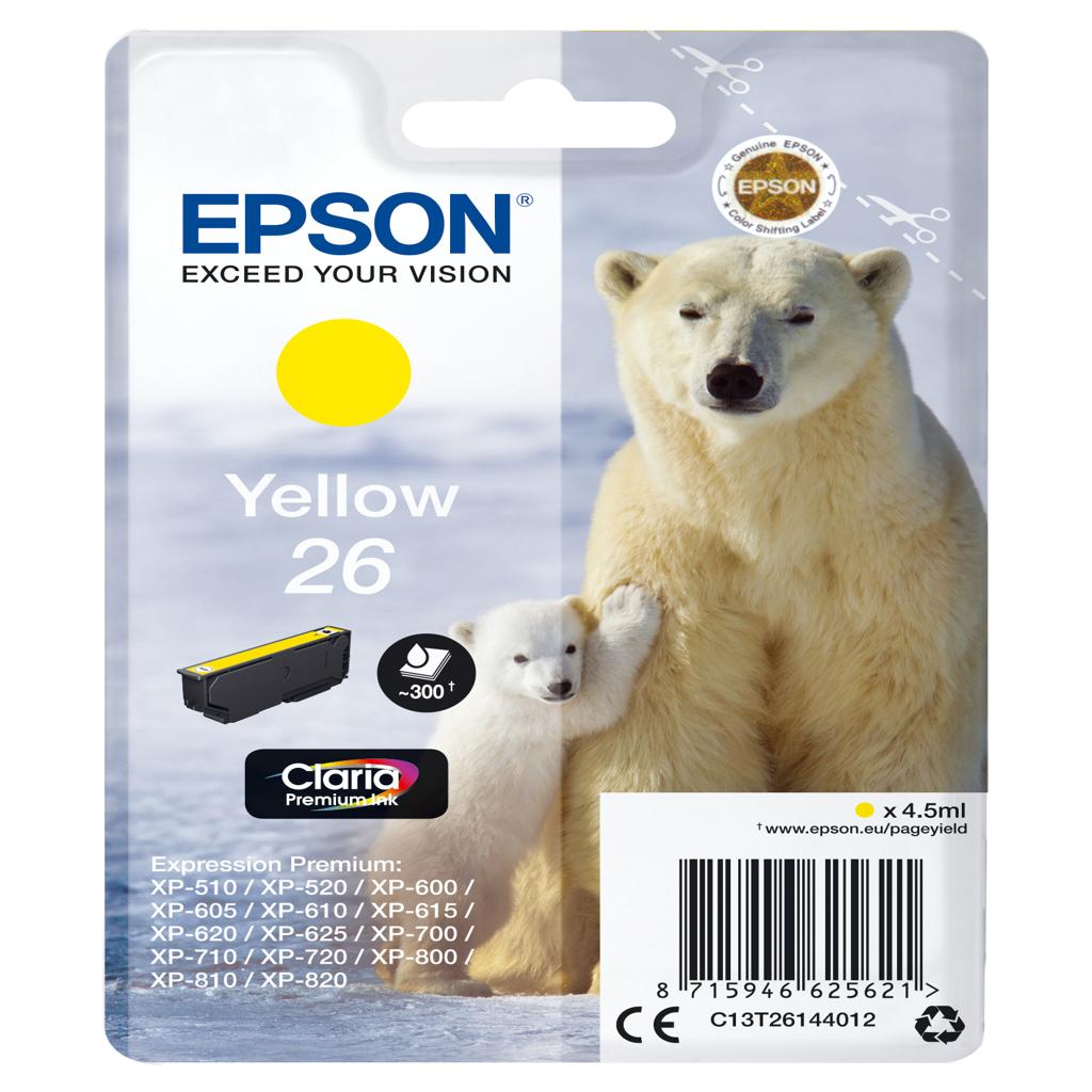 [15524] [C13T26144012] Epson Claria Premium Cartucho Amarillo 26
