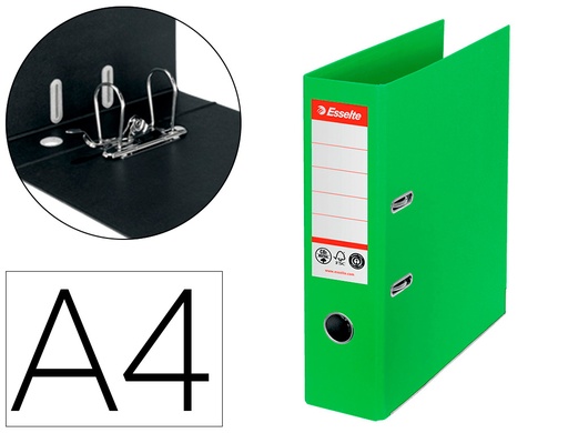 [163198] Archivador de palanca esselte n 1 co2 neutral din a4 carton forrado lomo 75 mm verde vivida