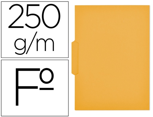 [78158] Subcarpeta cartulina gio folio pestaña central 250 g/m2 amarillo