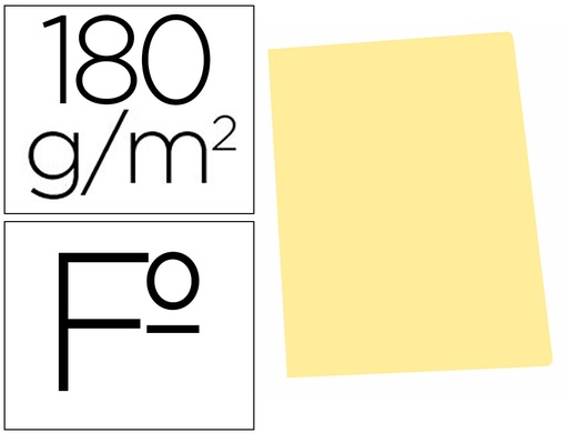 [59402] Subcarpeta cartulina gio folio amarillo pastel 180 g/m2