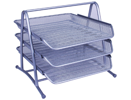 [35096] Bandeja sobremesa metalica q-connect kf00822 rejilla plata 3 bandejas movibles 350x278x275 mm