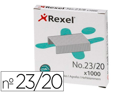 [300038] Grapas rexel 23/20 acero caja 1000 unidades