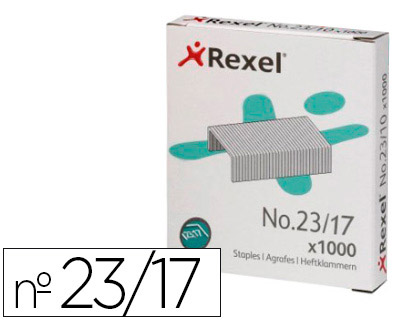 [300037] Grapas rexel 23/17 acero caja 1000 unidades