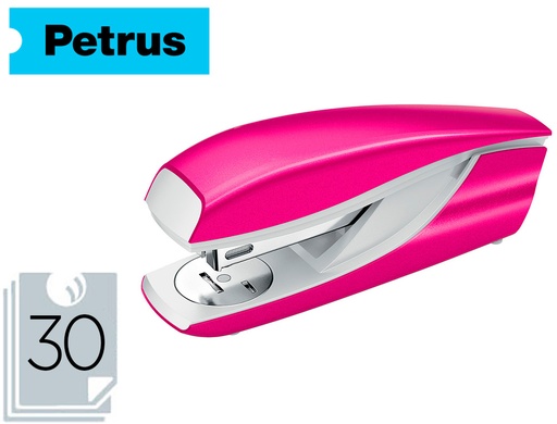 [52379] Grapadora petrus mod 635 wow fucsia metalizada capacidad 30 hojas