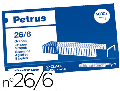 [17802] Grapas petrus nº 26/6 caja de 5000 unidades