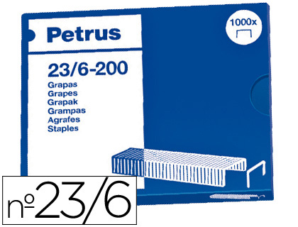 [3761] Grapas petrus nº 23/6 caja de 1000 unidades