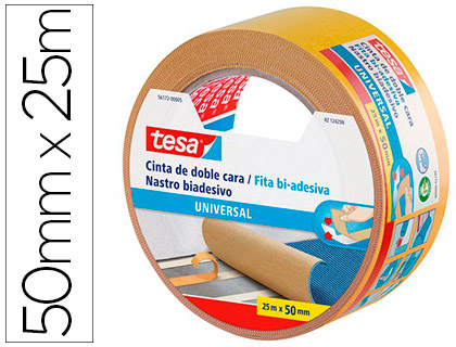 [62917] Cinta adhesiva tesa doble cara universal 25 mt x 50 mm