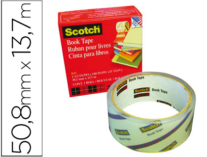 [54674] Cinta adhesiva scotch 845 book tape 13,7 mt x 50,8 mm