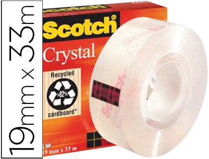 [29425] Cinta adhesiva scotch supertransparente 33 mt x 19 mm 600/1933ci