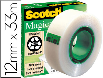 [2067] Cinta adhesiva scotch magic invisible 33 mt x 12 mm