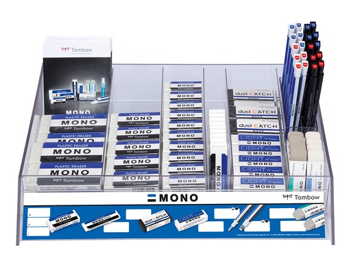 [167502] Goma de borrar tombow mono expositor de 98 unidades surtidas