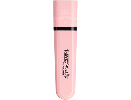 [170838] Rotulador bic flat fluorescente rosa pastel caja de 12 unidades