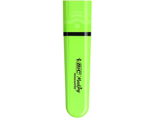 [170836] Rotulador bic flat fluorescente verde neon caja de 12 unidades