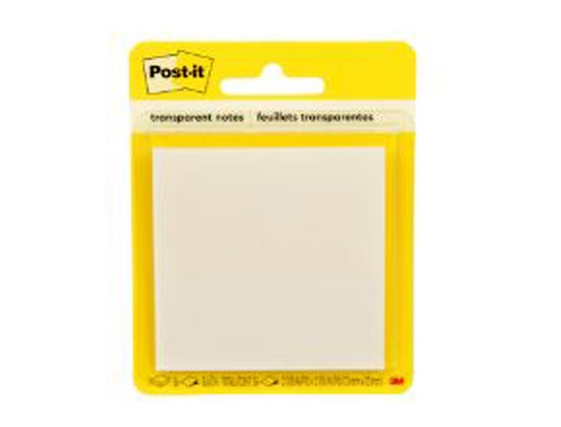 [170799] Bloc de notas adhesivas quita y pon post-it 600 transparente 73x73 mm con 36 hojas