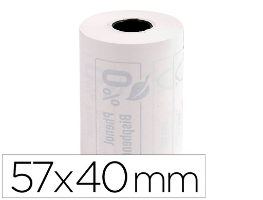 [168813] Rollo sumadora exacompta termico para tpv 57 mm x 40 mm 55 g/m2 fsc sin bisfenol a ni plastico