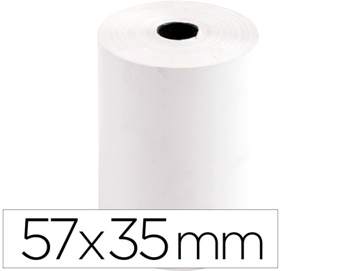 [168331] Rollo sumadora termico q-connect 57 mm ancho x 35 mm diametro para tpv sin bisfenol a papel de 70 g/m2