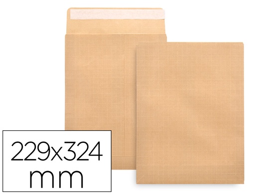 [58645] Sobre liderpapel bolsa n 7 kraft din c4 229x324 mm tira de silicona paquete de 25 unidades