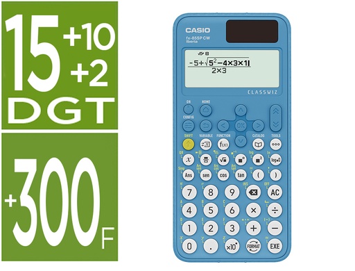 [155199] Calculadora casio fx-85sp cw iberia solar cientifica +300 funciones 9 memorias 15+10+2 digitos 16 mb flash con tapa