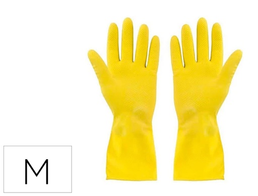 [171476] Guantes de latex satinados con relieve anti deslizante sin polvo par talla mediana