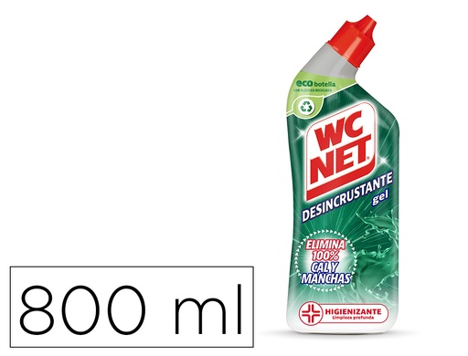 [170805] Limpiador de inodoros wc net gel energy desincrustante botella de 800 ml