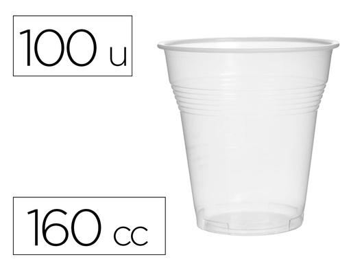 [169241] Vaso de plastico transparente 160 cc paquete de 100 unidades