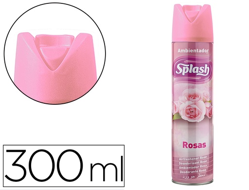 [169224] Ambientador spray splash aroma rosas bote de 300 ml