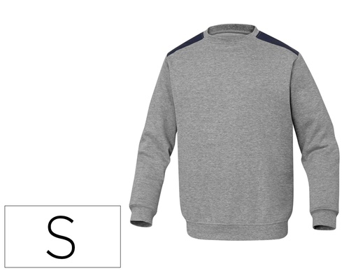 [167252] Sudadera deltaplus sweat olino con refuerzo en espalda y codos gris talla s