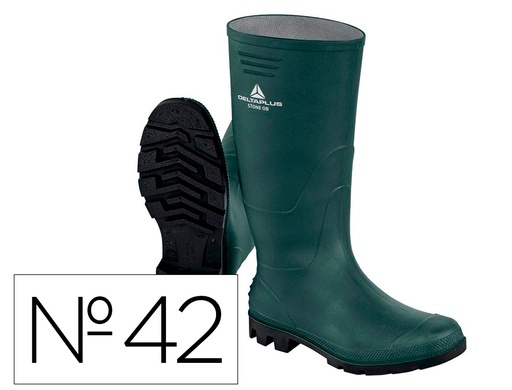 [166725] Botas deltaplus de seguridad stone pvc verde suela de tacos talla 42